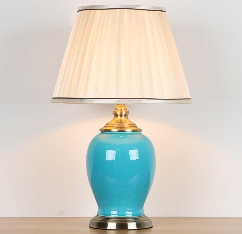 Modern Jingdezhen Ceramic Table Lamp Bedroom Bedroom Dimming Room