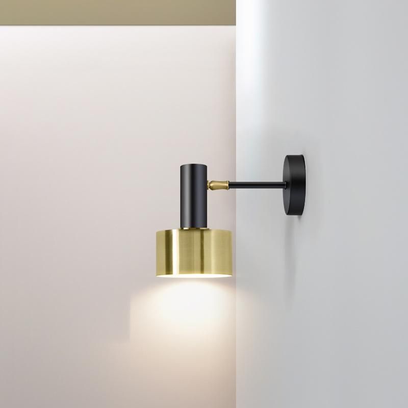 Nordic Brass Light Luxury Bedside Lamp Modern Living Room Bedroom Wall Lamp