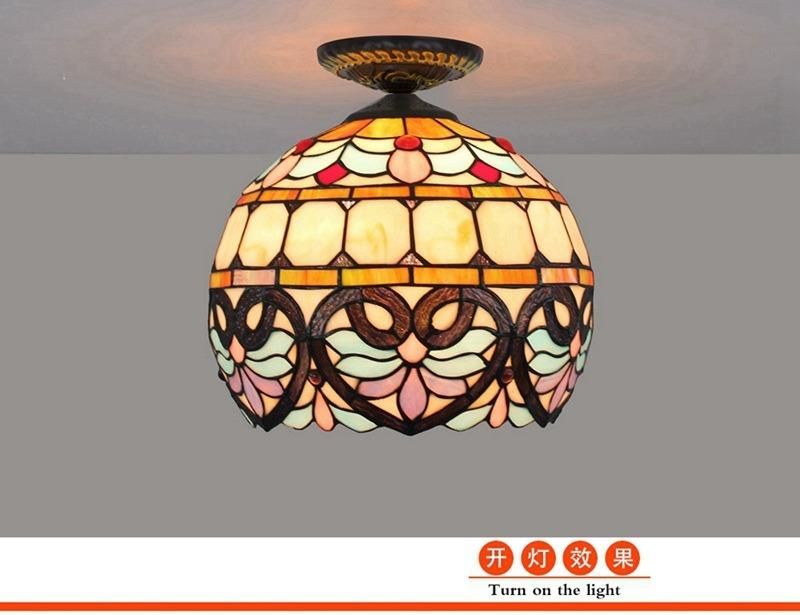 European-Style Lovely Baroque Tiffany Multi-Color Glass Restaurant Bedroom Dining Light Hanging (WH-TA-29)