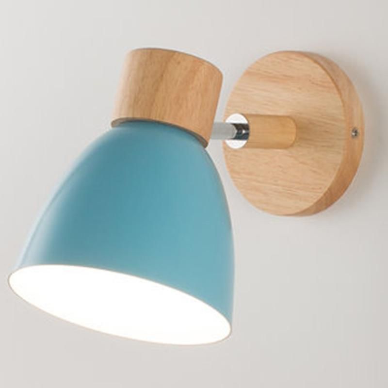 Wooden Wall Lights Bedside E27 Bulb Wall Lamp Modern LED Wall Lamp (WH-OR-169)