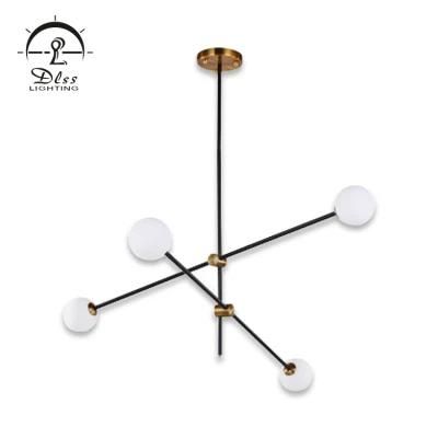 Zhongshan Geometic Brass Bar Glass Ball Chandelier