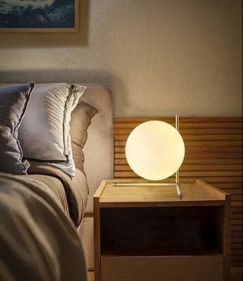 Factory Direct Sale Glass Ball Bedside Table Lamp