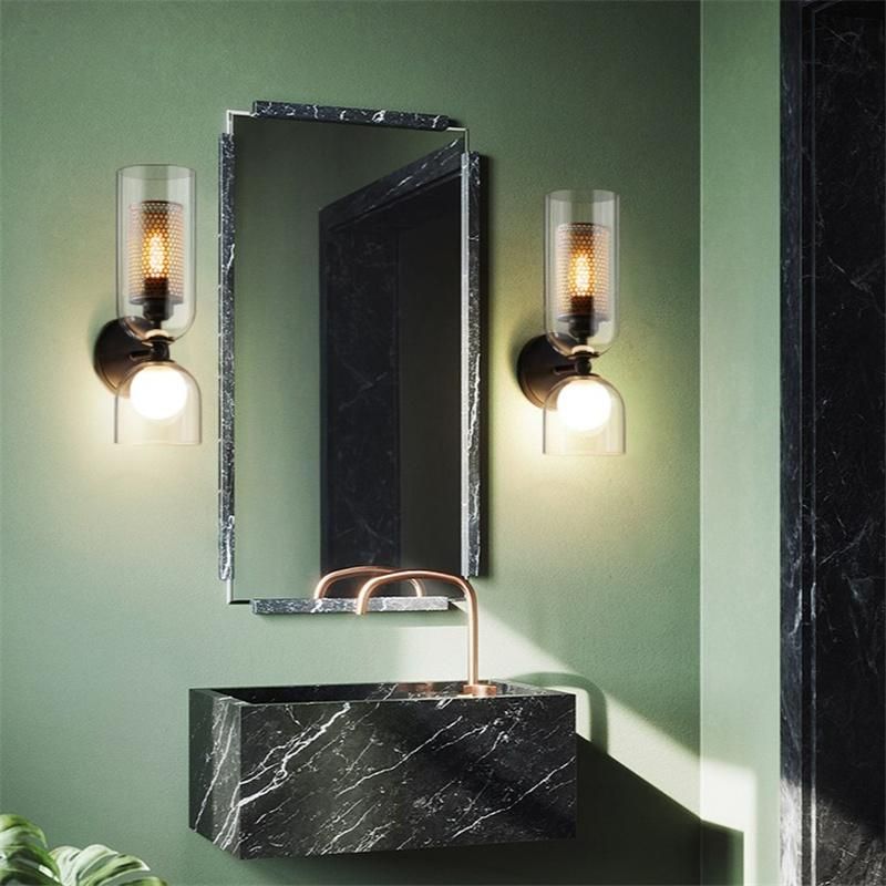 Nordic Iron Net Glass Wall Lamps Hotel Cafe Corridor Aisle Modern LED Wall Light Sconce (WH-OR-29)