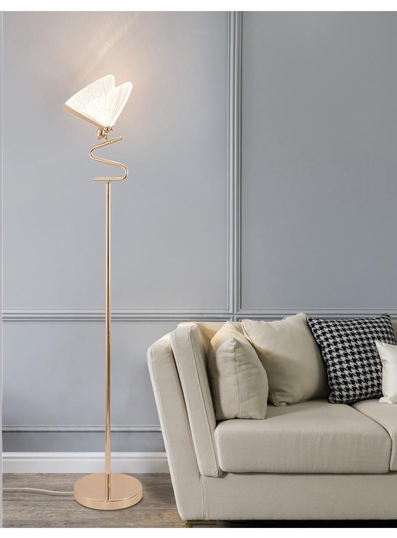 Nordic Modern LED Butterfly Floor Light Scandinavian Decor Villa Bedroom Creative Living Room Bedside Lumiere Floor Lamp