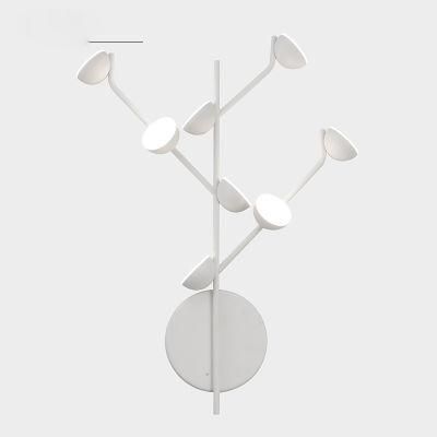 Minimalist White Multi - Head Dining Room Wall Lamp Modern Bedroom Branch Wall Light