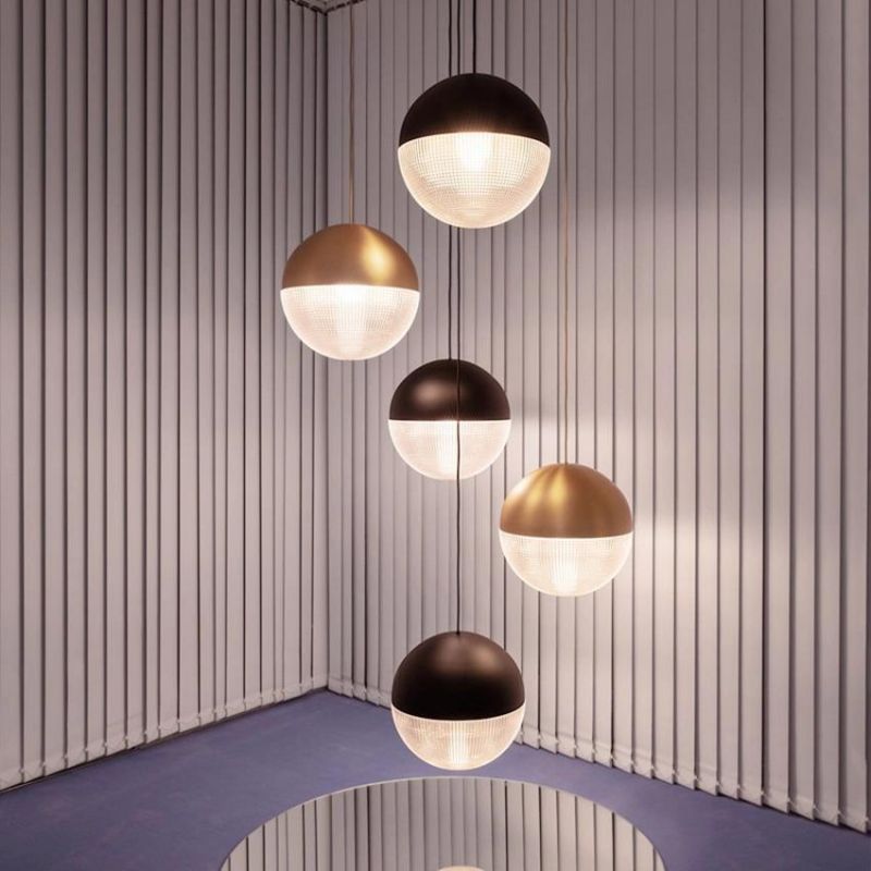 LED Glass Ball Pendant Lights Postmodern Gold Black Minimalist Lamp Dining Room Bar Kitchen Pendant Lamp (WH-AP-173)