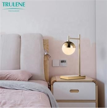 Modern Table Lamp Metal with USB Sockets