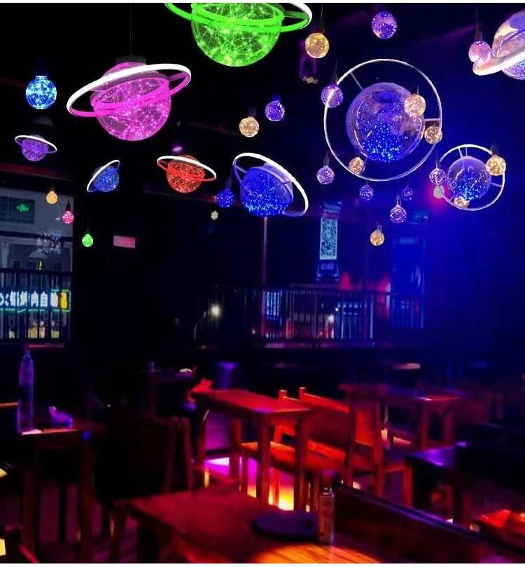 Colorful Art Deco Large Custom Spherical Chandelier