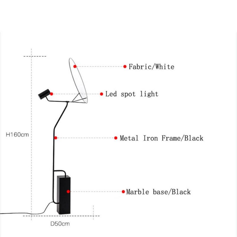 Modem Living Room Beside Sofa LED Stand Reading Arc Floor Light