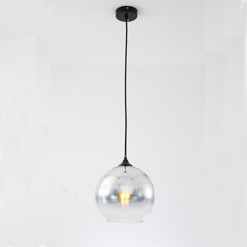 Nordic Guest Dining Room Chandelier Three Modern Light Luxury Bedroom Bedside Designer Bar Glass Spherical Decorative Lighting