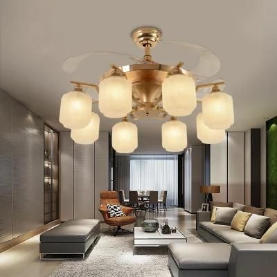 Modern Chandelier Crystal Light Fan Ceiling Lamp LED Dimmable Ceiling Light, Home Lighting