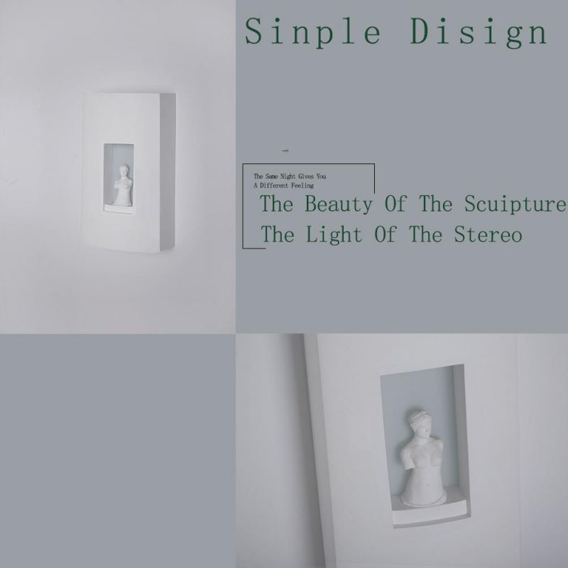 Modern Simple Home Decoration Lighting Creative Sculpture Gypsum Wall Lamp