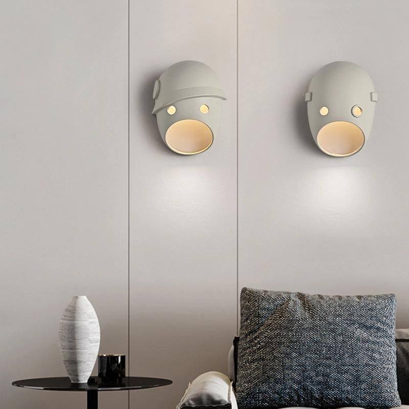 Modern Simple Art Wall Lamp Nordic Creative Mask Dining Room Hallway LED Light