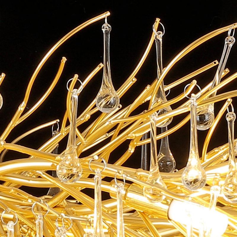Contemporary Luxury Clear Crystal Chandelier Suitable for Living Room Modern Hotel Lobby