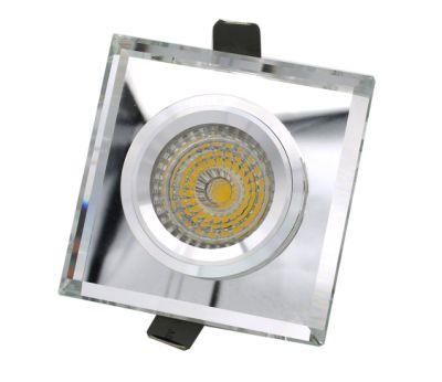 Crystal Square Fixed Lighting Fixture GU10 MR16 Downlight Housing Holder (LT2123)