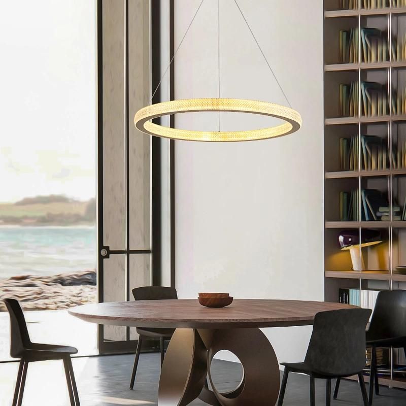 Living Room Dining Room Bedroom Study Room Ring Chandelier Light Luxury Pendant Lighting