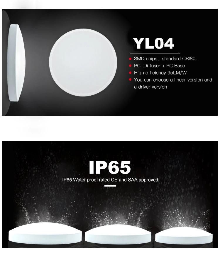 PC Aluminum Downlight 95lm/W SMD2835 IP66 LED Ceiling Panel Light
