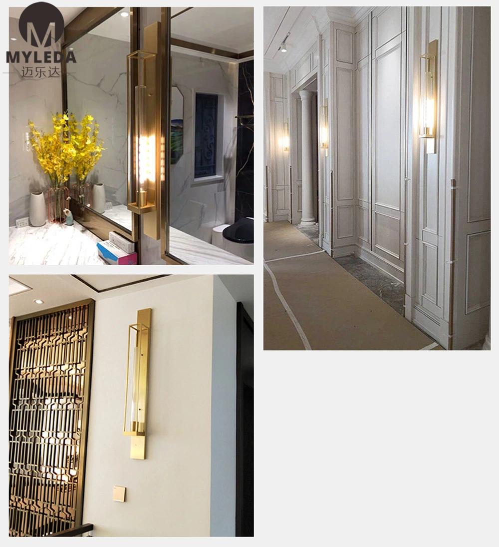 Modern Indoor Stainless Steel Hotel Bedside Wall Lamp