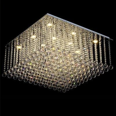 Square Flush Mount Crystal Chandelier for Luxury Living Room Crystal Chandeliers (WH-CA-95)