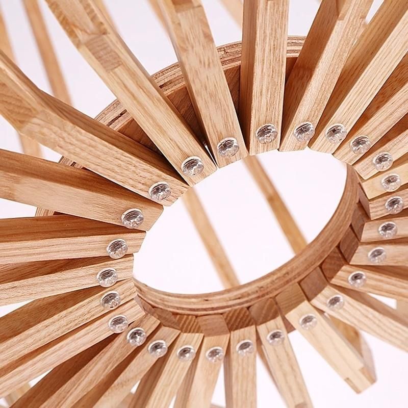 Nordic Wooden Cage Pendant Lamp for Indoor Home Decor Wooden Lamp (WH-AP-291)