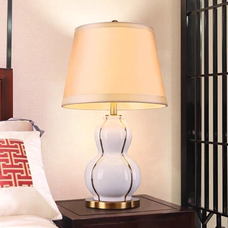 Super Large New Chinese Style Table Lamp Ceramic Ferro Art Decoration Designer Simple Copper Living Room Porch Townhouse