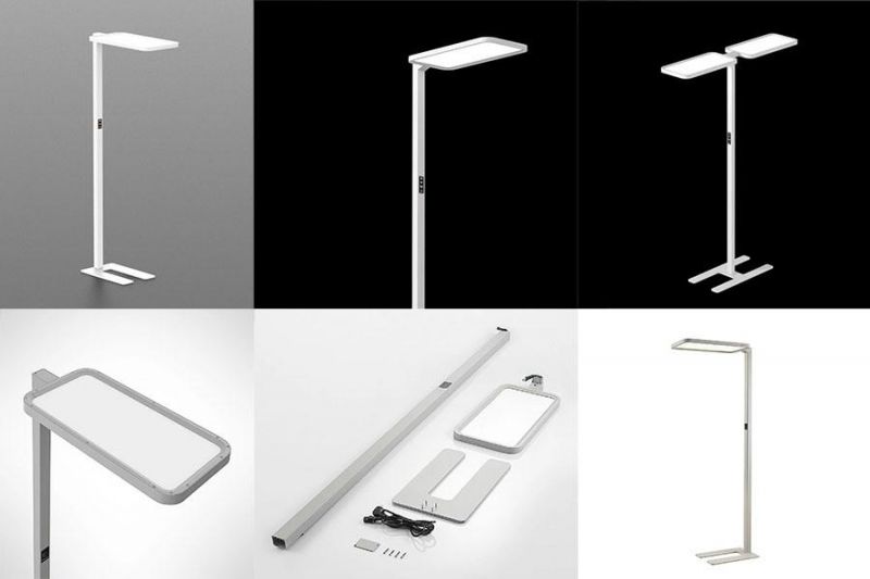 Non-Glare Office LED Floor Lamp with 195cm 60W CCT/Brightness Adjustable