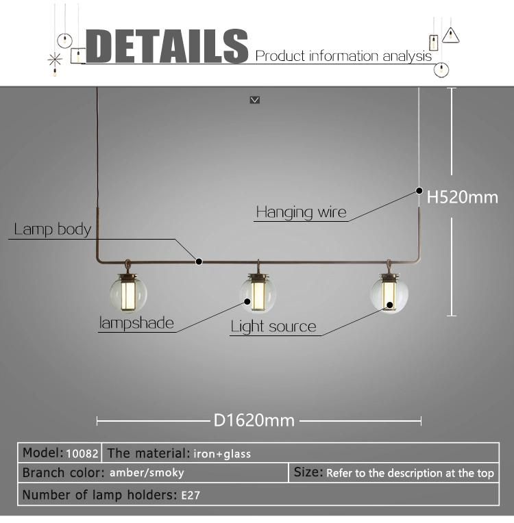 Special Shaped Iron Industrial Vintage Creative Kitchen Coffee Bar Pendant Lighting