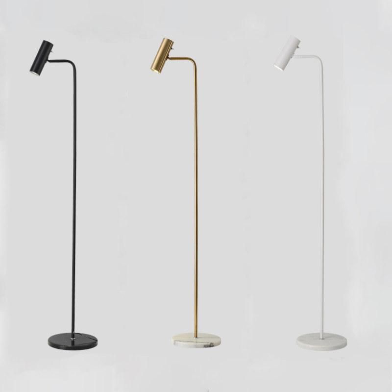 Modern Minimalist Floor Lamp Gold/Black/White Foyer Bedroom Office Metal Lighting Fixture (WH-MFL-11)