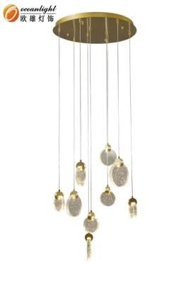 Modern Crystal Chandelier Pendant Light for Restaurant Decoration