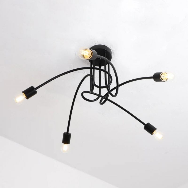 Home Decoration Classical 5*E27 Black Color Pendant Home LED Chandelier Pendant for Dining