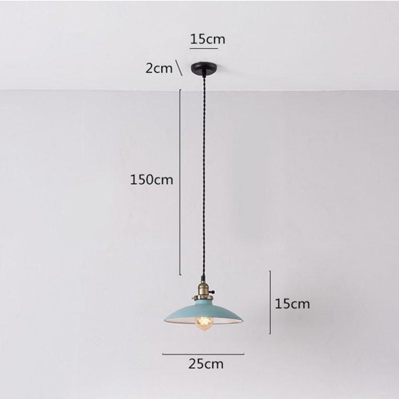Nordic Metal Pendant Lamps Creative Store Bar Thorvald Industrial Vintage Cord Pendant Light (WH-AP-351)
