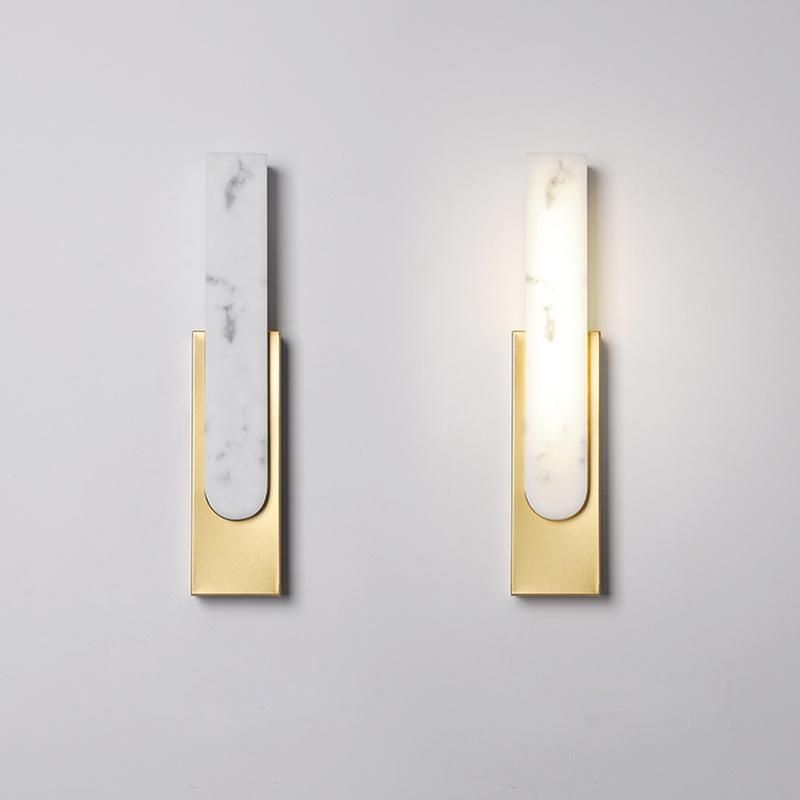 Bedroom Bedside Lamp Simple Corridor Light Background Wall Decorative Lamp Marble Wall Lamp