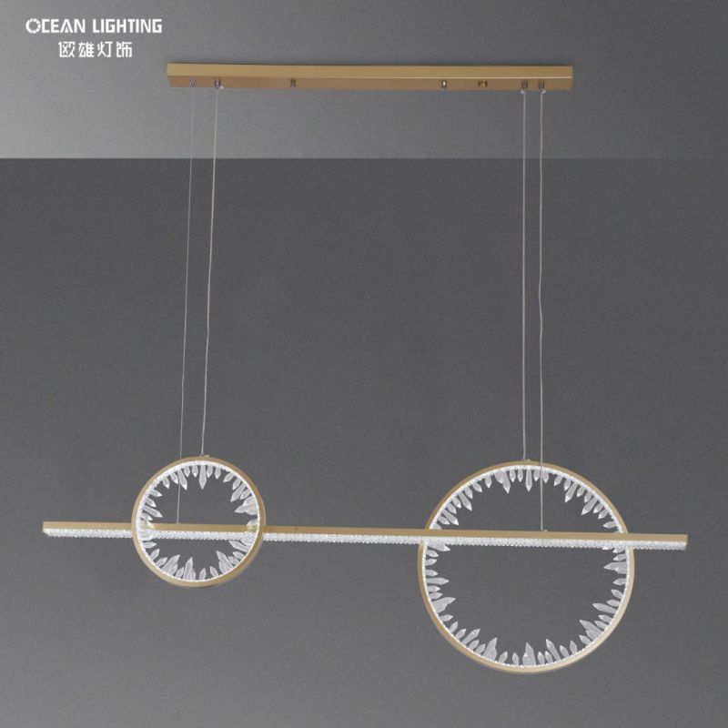 Pendant Lamp Rings Gold Hanging Pendant Basket Pendant Lamp Om820102-2heads
