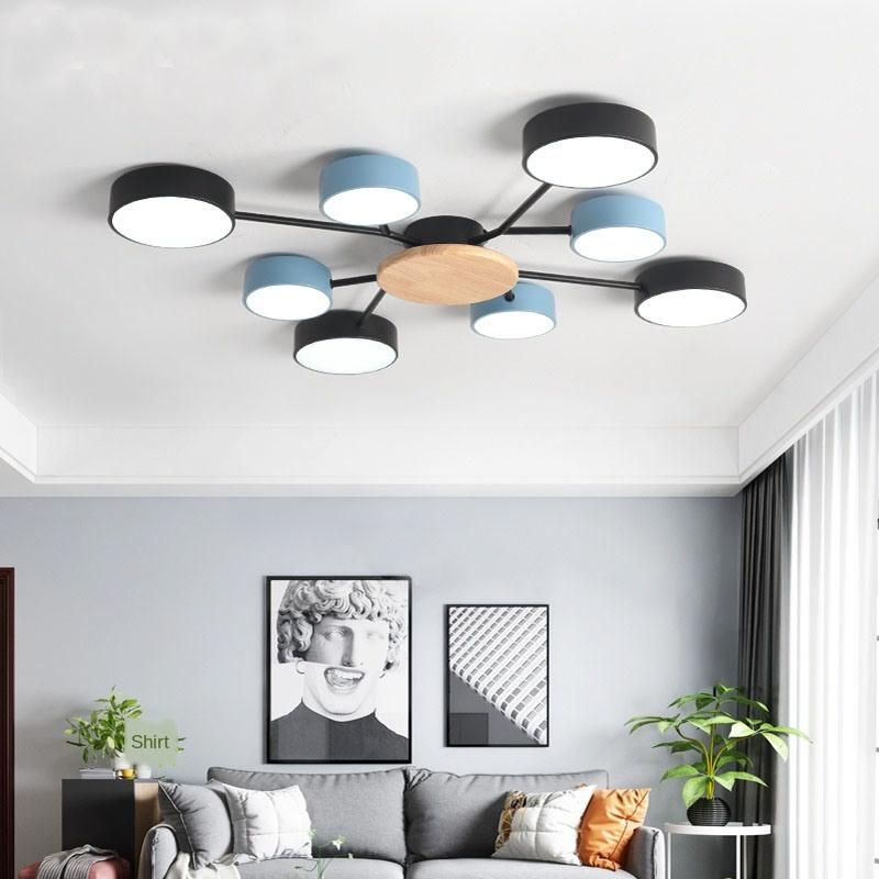 Modern Living Room LED Lamp Nordic Style Bedroom LED Wood Ceiling Flush Mount Light (WH-WA-15)