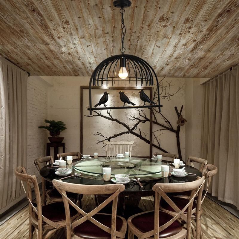 Nordic Bird Chandelier Bedroom Amercian Country Drop Light Kitchen Restaurant Cafe Cage Chandelier (WH-VP-115)