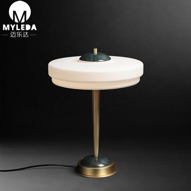 Modern Bedside Night Light Lamp White Glass Diffuser Lamp Desk Lamp