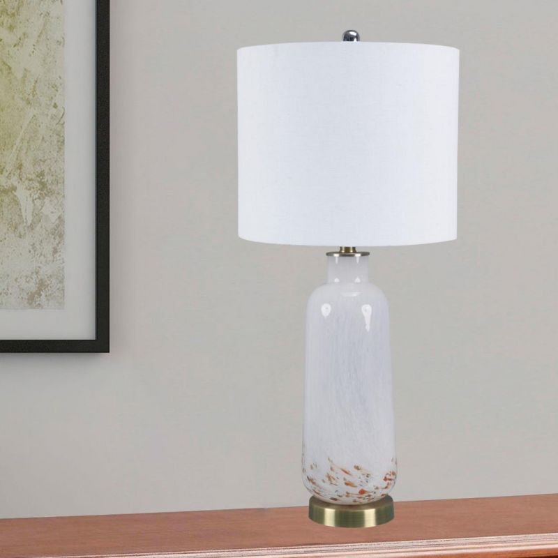 White Ceramic Base Multi-Scene Use Indoor Table Lamp