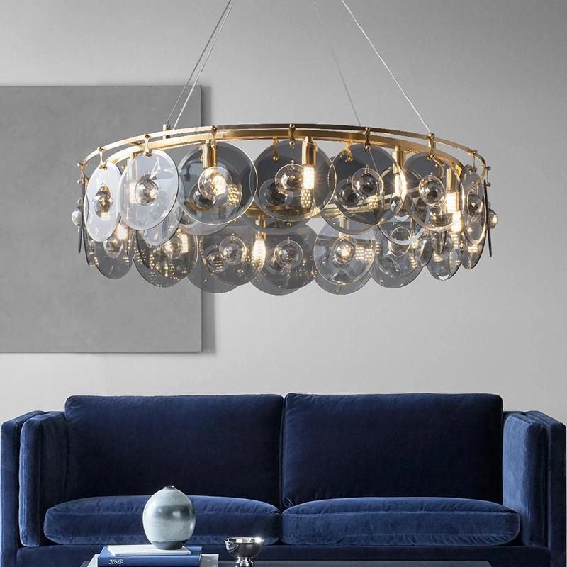 Postmodern Villa Living Room Pendant Lamp All Copper Dining Room Lamps