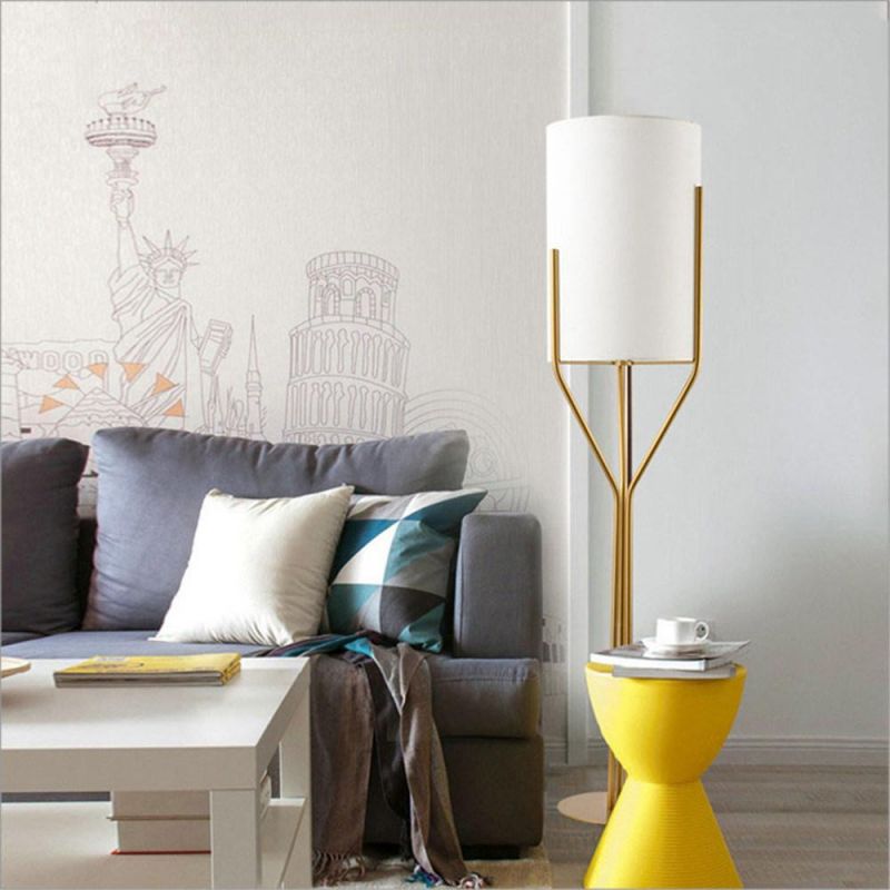 Hotel Project Modern Standing Lighting Floor Lamp with Fabric Shade