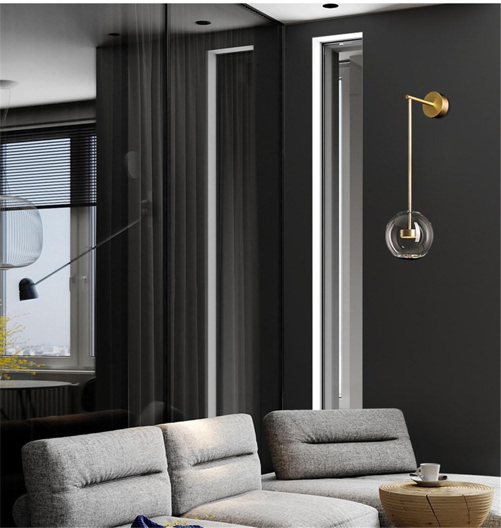 Bedroom Living Room Bedside Lamp Glass Post-Modern Personality Aisle Staircase Background Wall Lamp