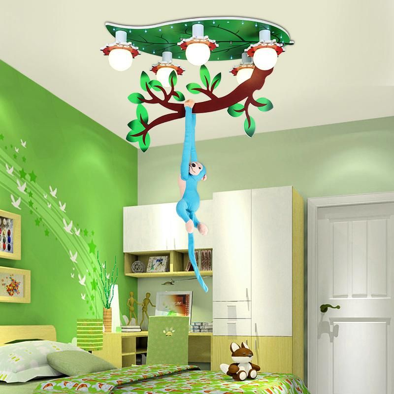 Children′s Bedroom Decor LED Lights for Room Indoor Chandelier Monkey Lamp (WH-MA-155)