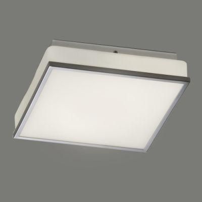 Simple Square Chrome Ceiling Lamp with LED Light