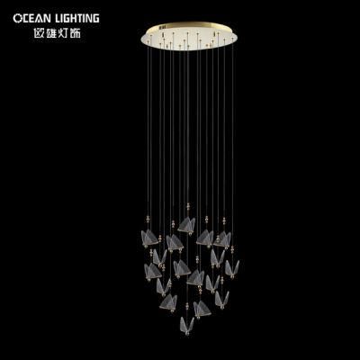 Butterfly Warm Lighting 3000K Metal Crystal 16*3W Chandelier