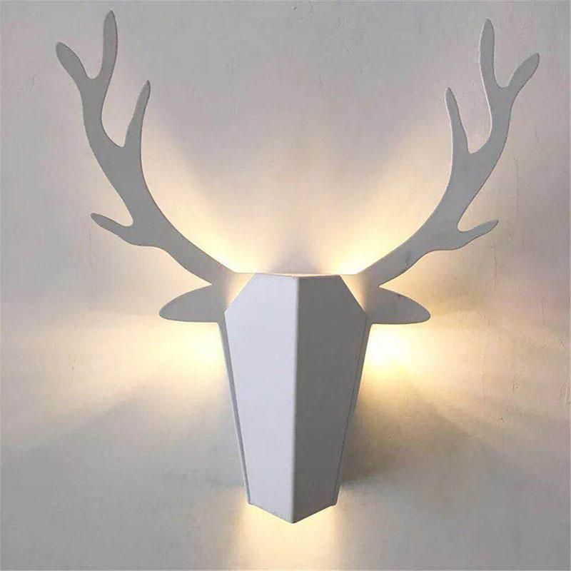 Creative Wall Lamp LED Wall Lamp Nordic Wrought Iron Antler Deer Wall Lamp (WH-OR-105)