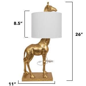 Unique Animal Customized Accept Antique Gold Giraffe Lamp Design Luxury Deck Light Home Decor Bedside Resin Lamps Multi-Colors