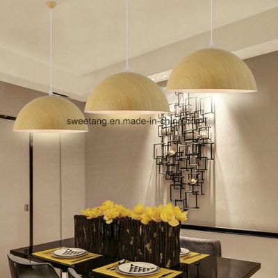 Indoor Decoration Chandelier Pendant Light with Wood Color for Restaurant
