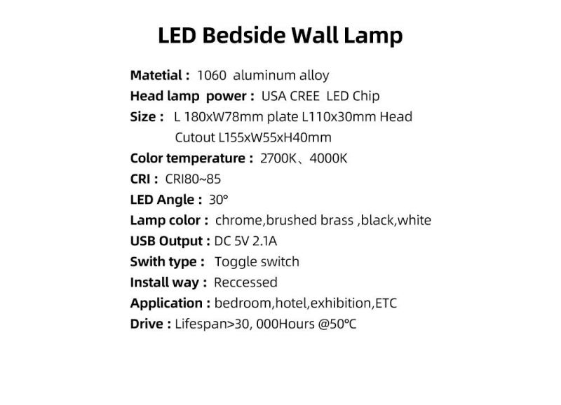 Modern Wall Lamps for Bedroom Study Living Balcony Room Acrylic Home Deco Phone USB Charger Wall Sconce LED Lights