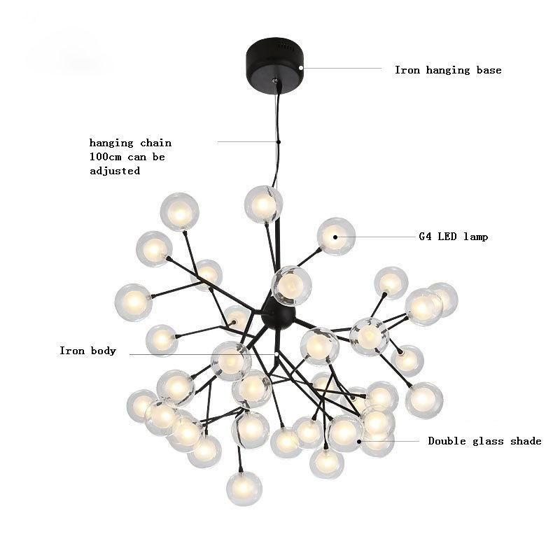 LED Firefly Sputnik Light Stylish Tree Branch Chandelier Lamp (WH-AP-106)