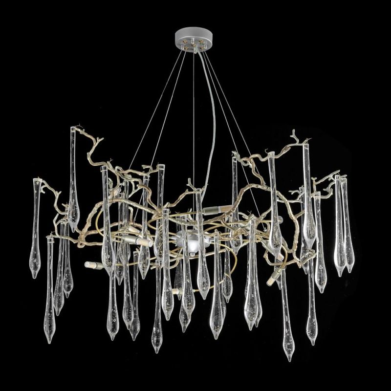 2022 Flower Lights Lighting Chandeliers and Lamps Pendant Luxury Light Modern Glass Long Crystal Chandelier
