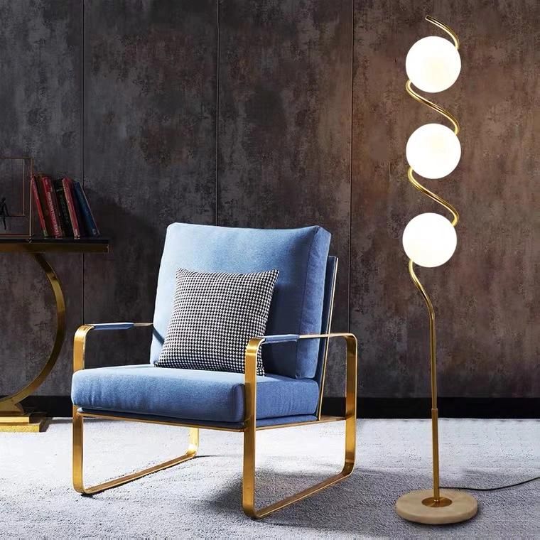 Simple Modern American Living Room Floor Lamp Net Red Vertical Lamp Eye Protection Sofa Bedroom Intelligent Remote Control Glass Lamp